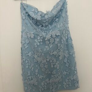 Altar'd State Light Blue Lace Dress